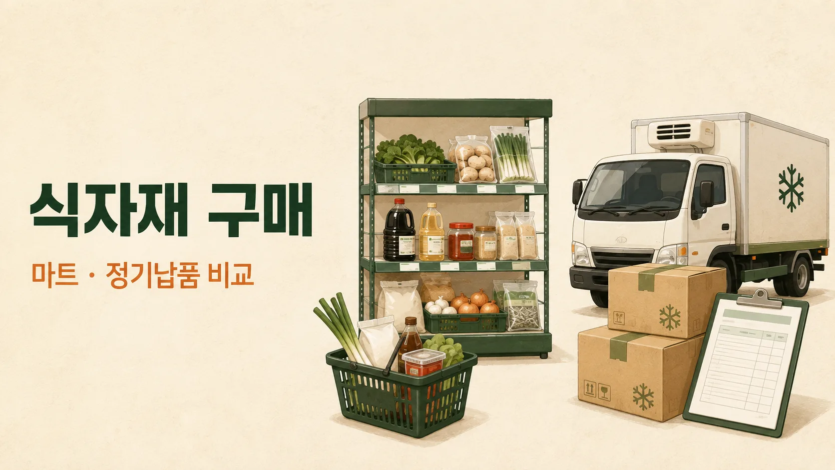 식자재마트와 정기 납품업체 차이: 음식점 초보 사장이 비교할 7가지