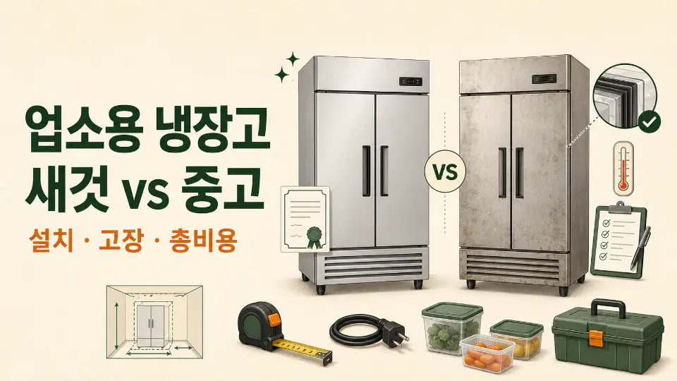 업소용 냉장고 새것 vs 중고, 무엇을 살까? 음식점 창업 구매 체크리스트