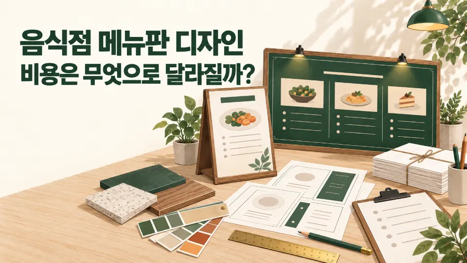 음식점 메뉴판 디자인 비용은 무엇으로 달라질까? 견적 비교 체크리스트