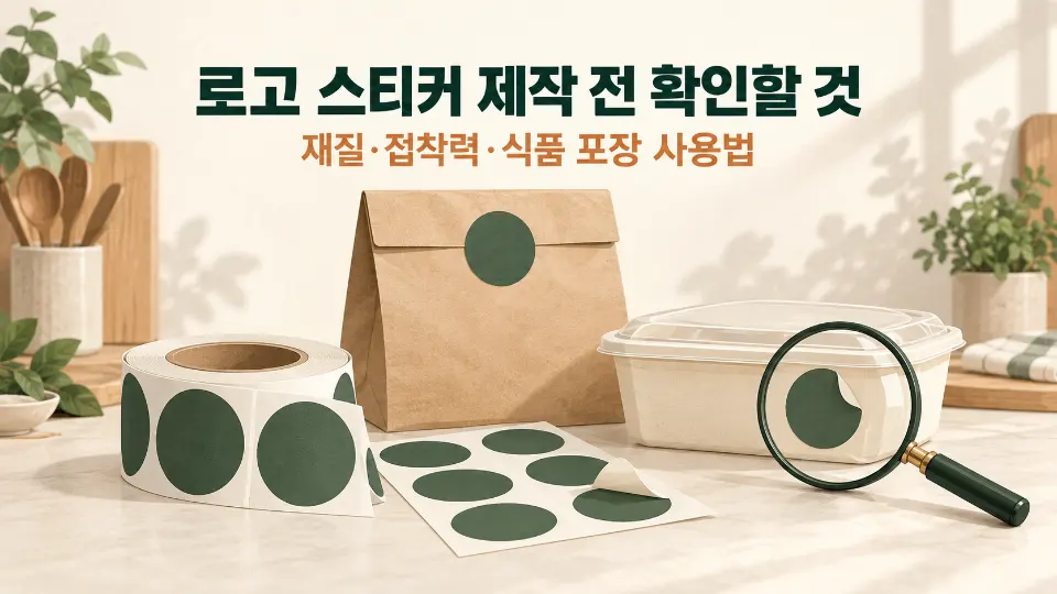 로고 스티커 제작 전 확인할 것: 재질·접착력·식품 포장 사용법