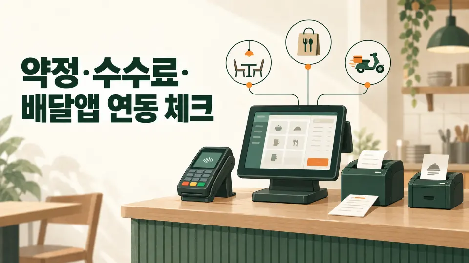 음식점 POS와 카드단말기 고르는 법: 약정·수수료·배달앱 연동 체크