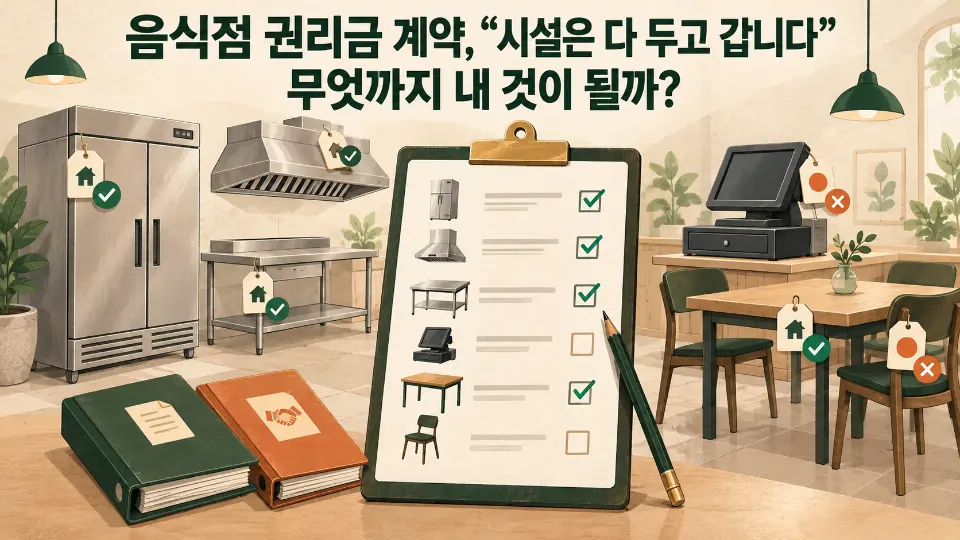 음식점 권리금 계약, “시설은 다 두고 갑니다” 무엇까지 내 것이 될까?