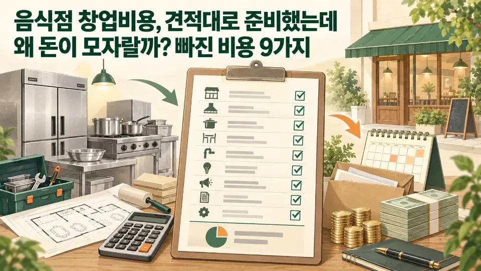 음식점 창업비용, 견적대로 준비했는데 왜 돈이 모자랄까? 빠진 비용 9가지