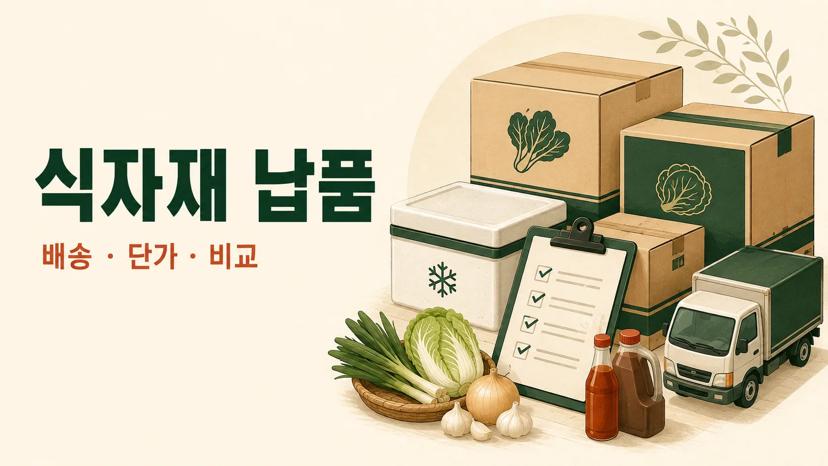 음식점 식자재 납품업체 찾는 법: 최소주문금액·배송비·비교 체크리스트
