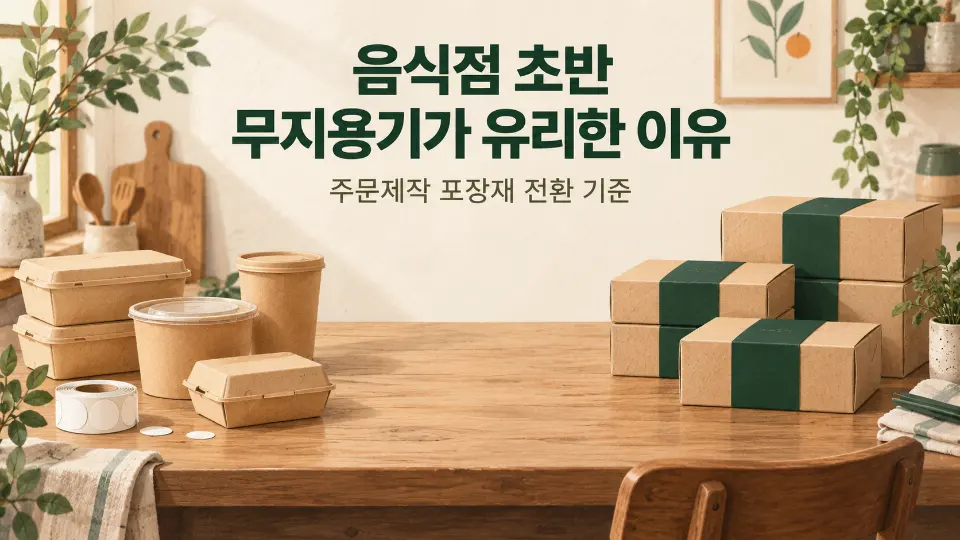음식점 초반 무지용기가 유리한 이유: 주문제작 포장재 전환 기준